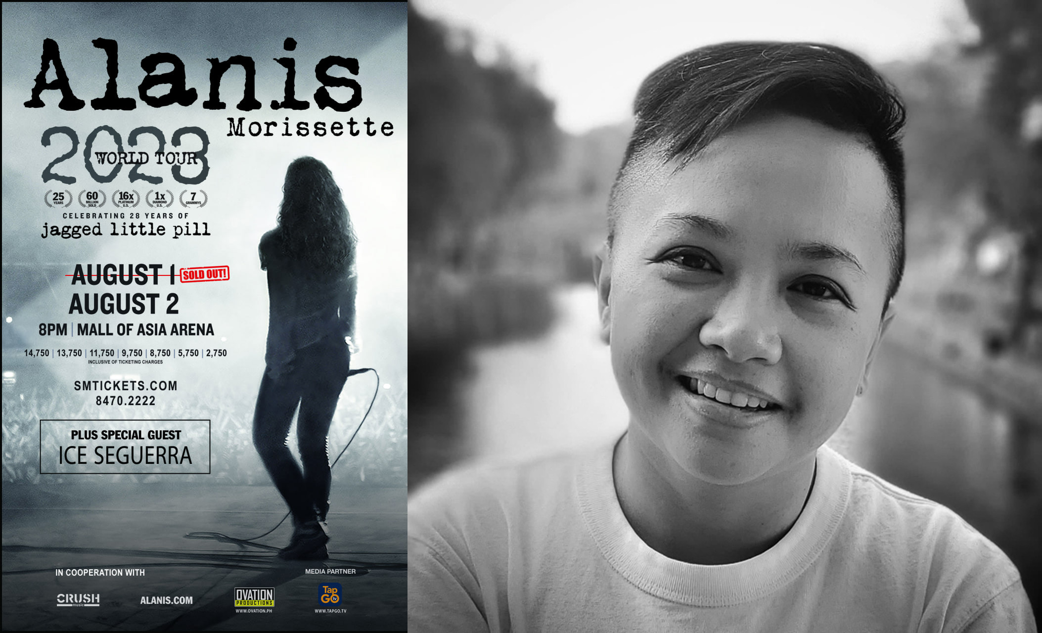 Filipino OPM artist Ice Seguerra is set to open for international icon Alanis Morissette’s concert